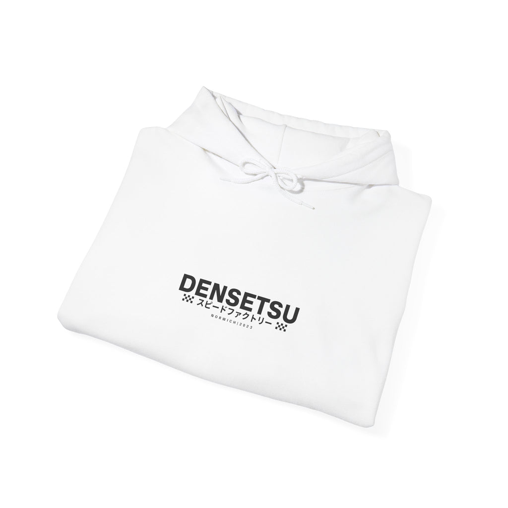 DENSETSU Logo Hoodie — White
