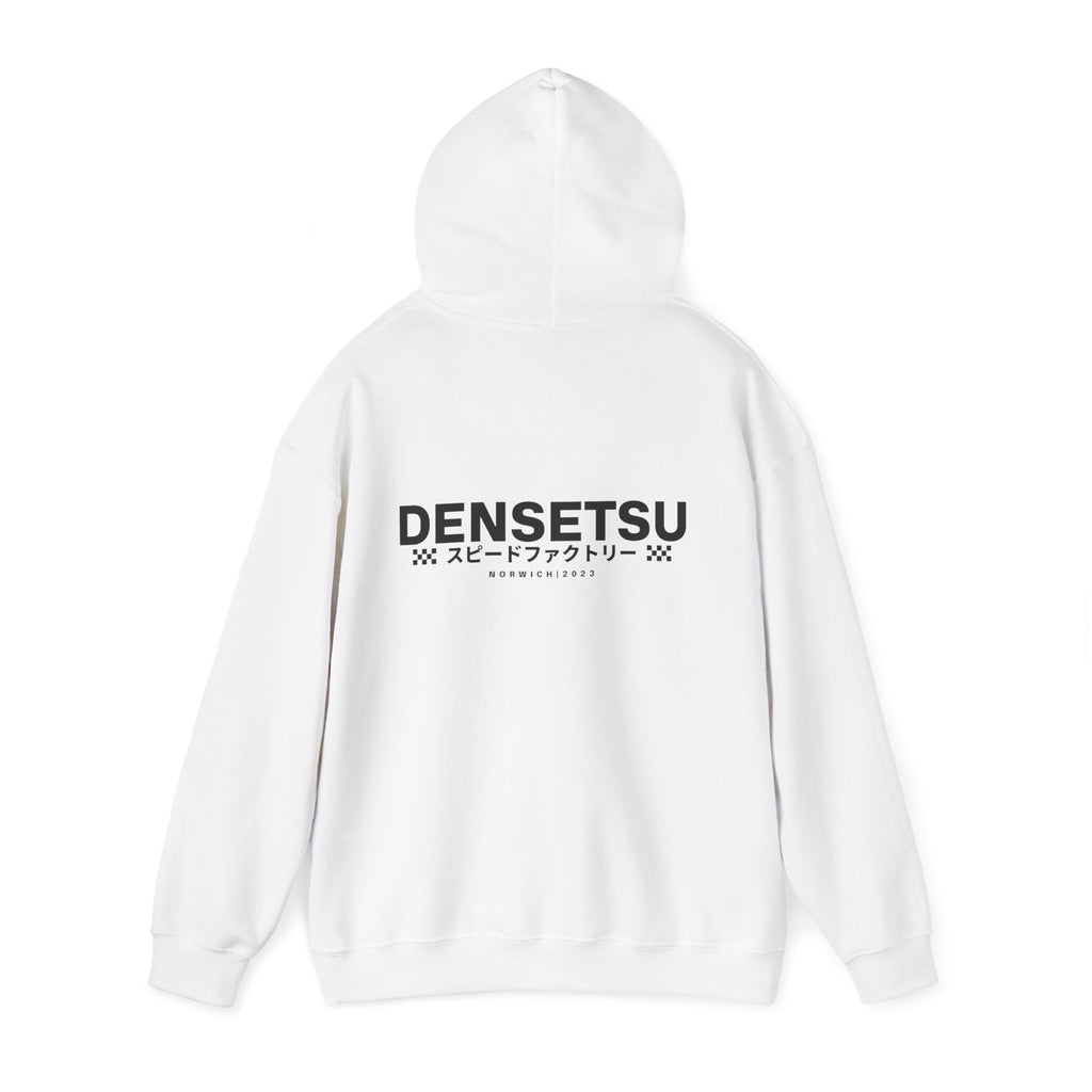 DENSETSU Logo Hoodie — White