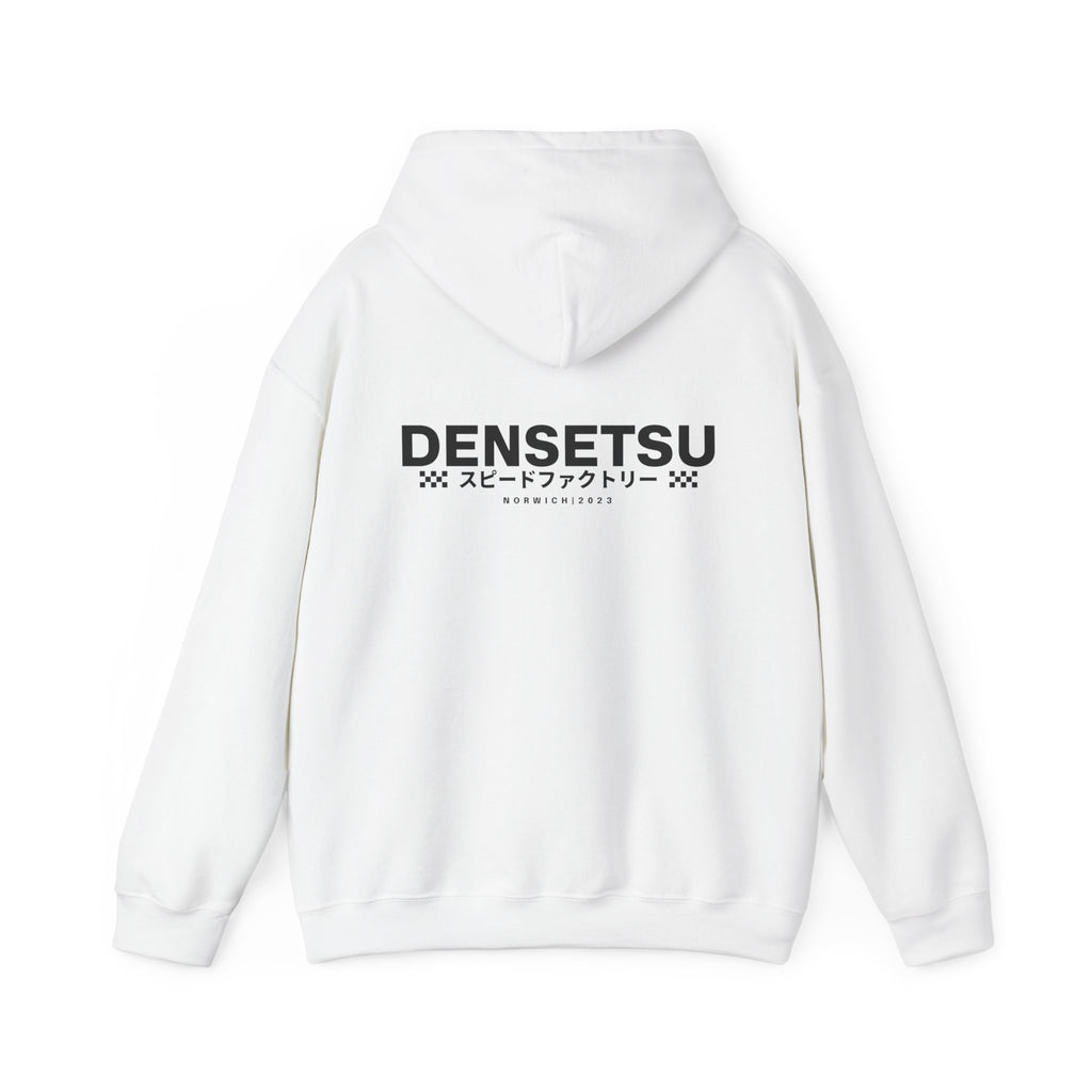 DENSETSU Logo Hoodie — White